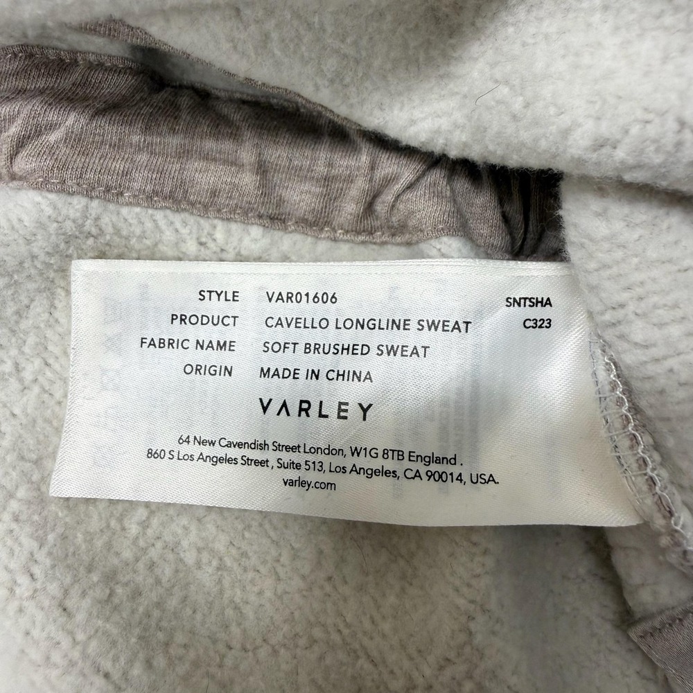Varley Sweatshirt Women X-Large Beige Cavello Longline Fleece Turtleneck‎ Soft - Picture 12 of 13
